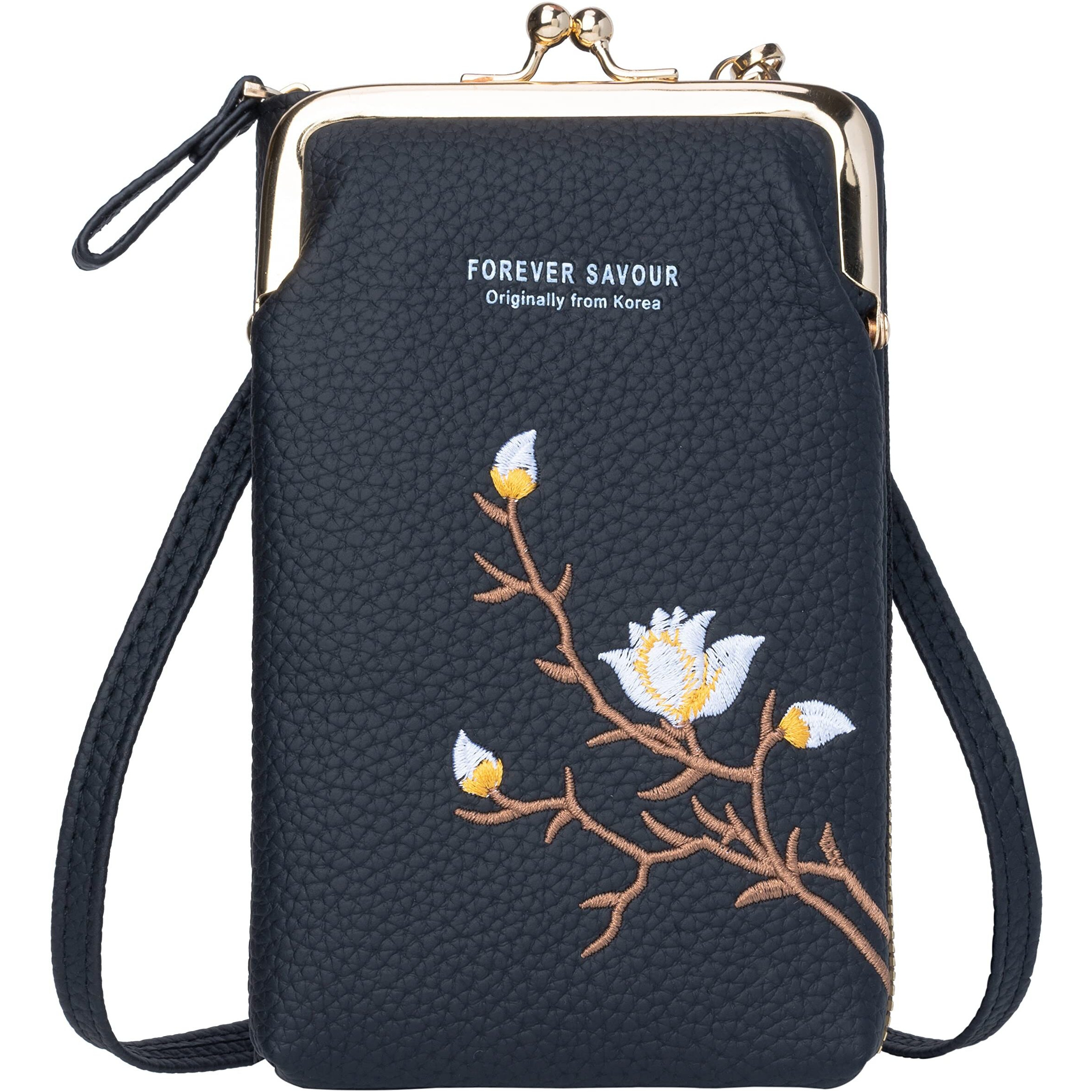 Inovera (Label) Faux Leather Sling Bag For Women - Small Cross-Body Bags For Mobile, Cell Phone, Cash & Card - Girls Hand Purse Pouch (Black)