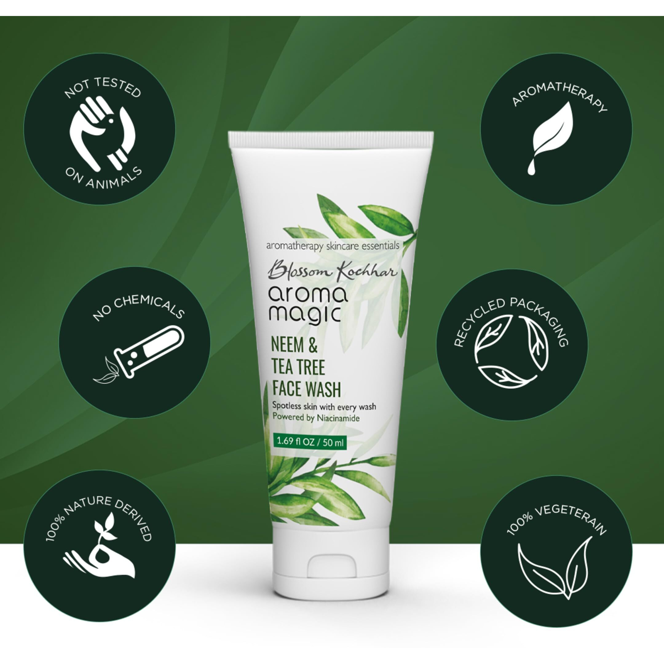 Aroma Magic Neem And Tea Tree Face Wash (Pwrd By Niacinamide) 100 Ml (Pack Of 2)