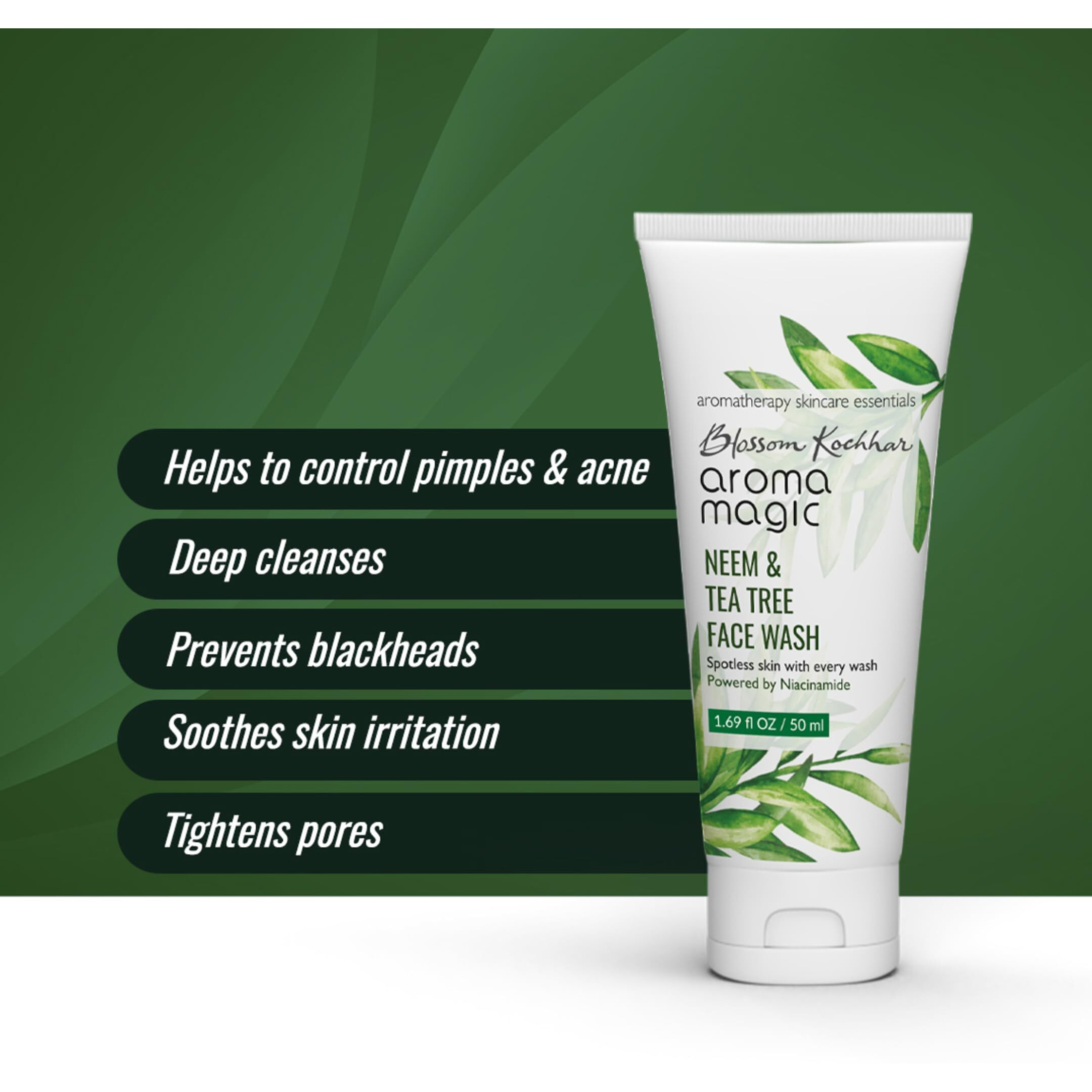 Aroma Magic Neem And Tea Tree Face Wash (Pwrd By Niacinamide) 100 Ml (Pack Of 2)