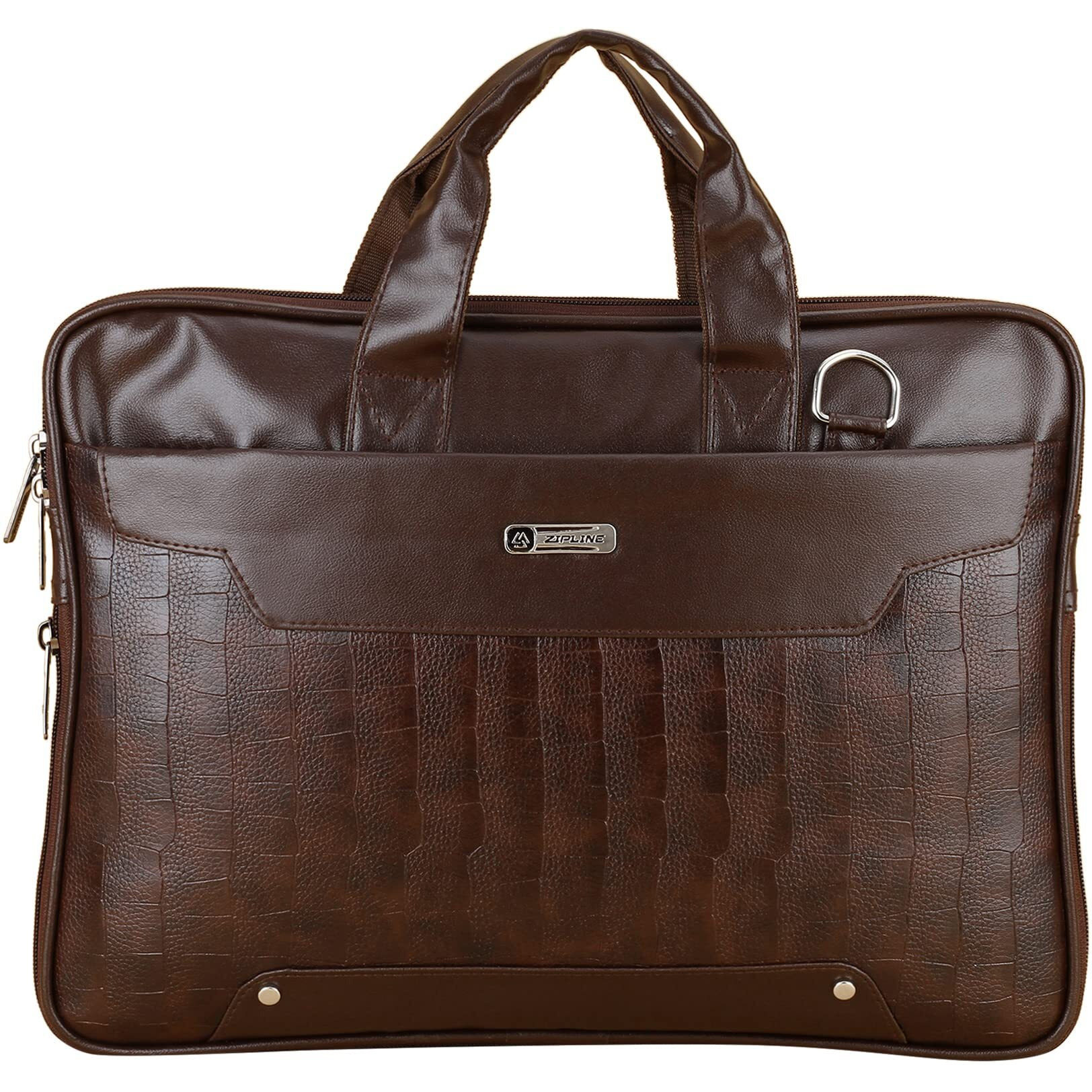 Zipline Office Faux Leather Small Laptop Bag For Men - Fits 13 Inch Laptop/Tablet Messenger Bags For Mens (1-Tan Bag)