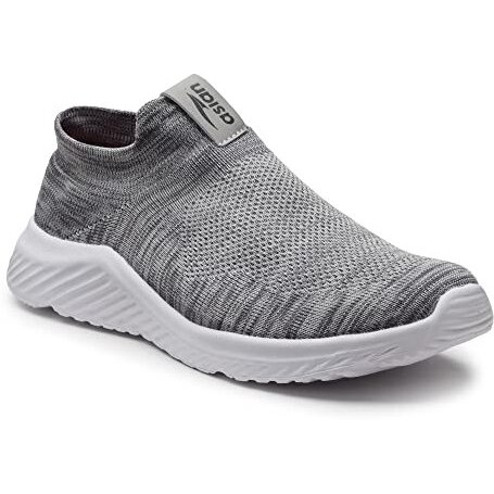 Asian Moonwalk-01 Sports & Casual Shoes With Eva Sole Extra Jump Slip-On Shoes For Men & Boy's Light Grey Dark Grey