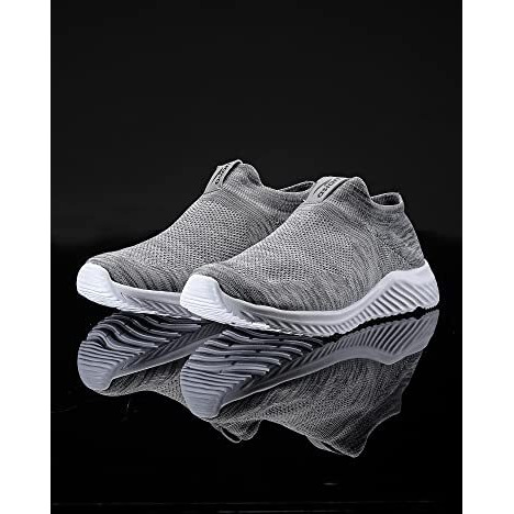 Asian Moonwalk-01 Sports & Casual Shoes With Eva Sole Extra Jump Slip-On Shoes For Men & Boy's Light Grey Dark Grey