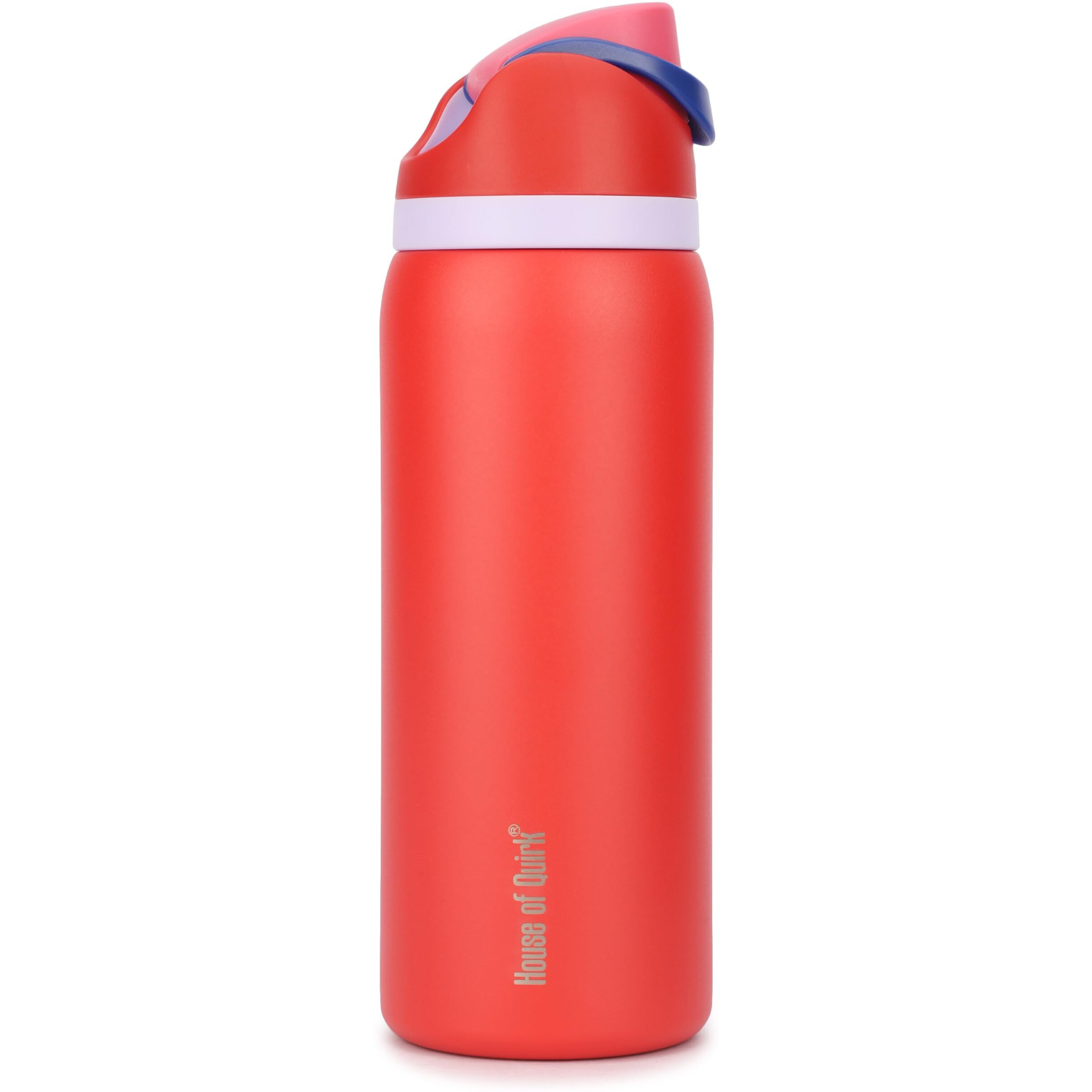 House Of Quirk Sippease Insulated Stainless Steel Water Bottle With Straw For Sports And Travel Bpa-Free 950Ml (Red)