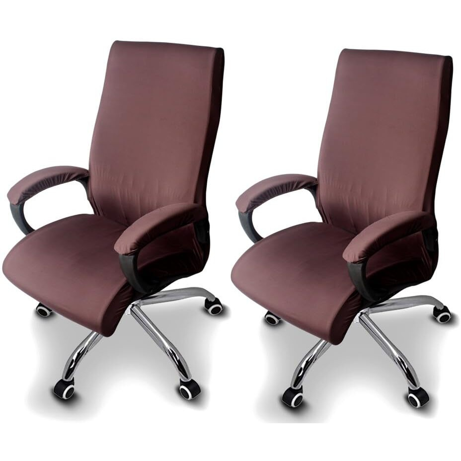 The Furnishing Tree Spandex Boss Chair Cover With Handle Cover Coffee Set Of 2