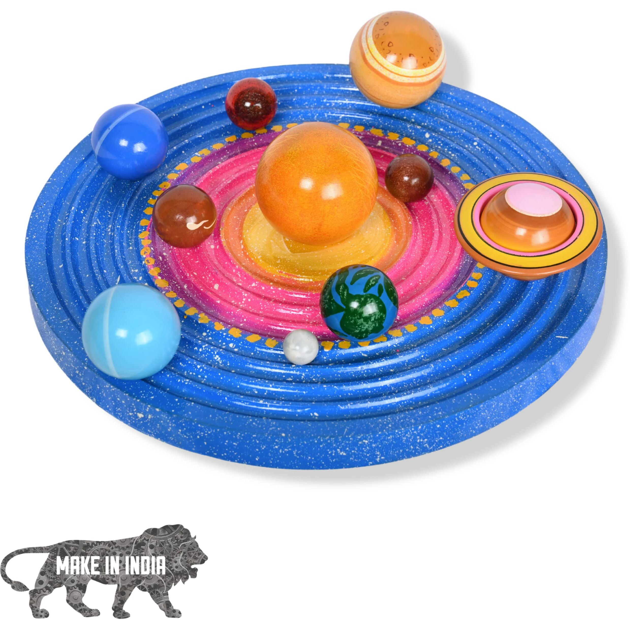 Gift Equals Love Wooden Planets Solar System 3D Model Toys Set Science Learning Educational Toy For Kids Age 3 4 5 6 7 8 9 10 Till 99 Years (Planets & Galaxy Board)