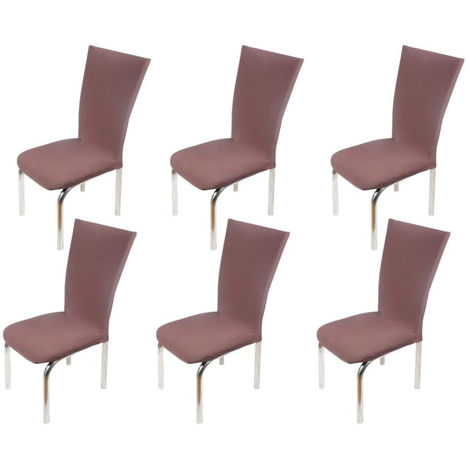 The Furnishing Tree Polyester Spandex Chair Cover Washable Stretchable Coffee Set Of 6