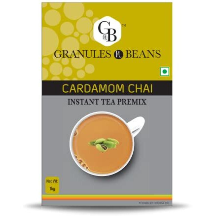 Granules N Beans Cardamom Chai Instant Tea Premix - (10 Sachet X 14G 140G)
