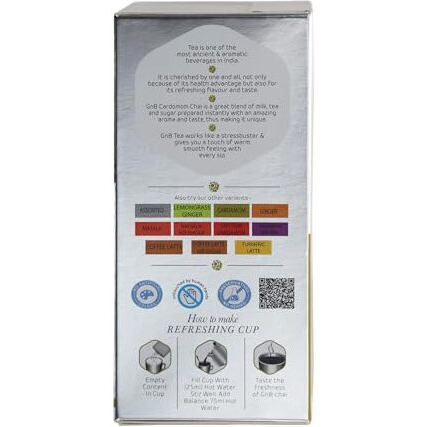 Granules N Beans Cardamom Chai Instant Tea Premix - (10 Sachet X 14G 140G)