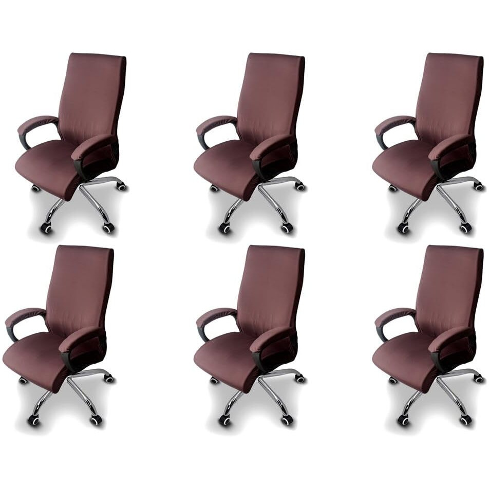 The Furnishing Tree Spandex Boss Chair Cover With Handle Cover Coffee Set Of 6
