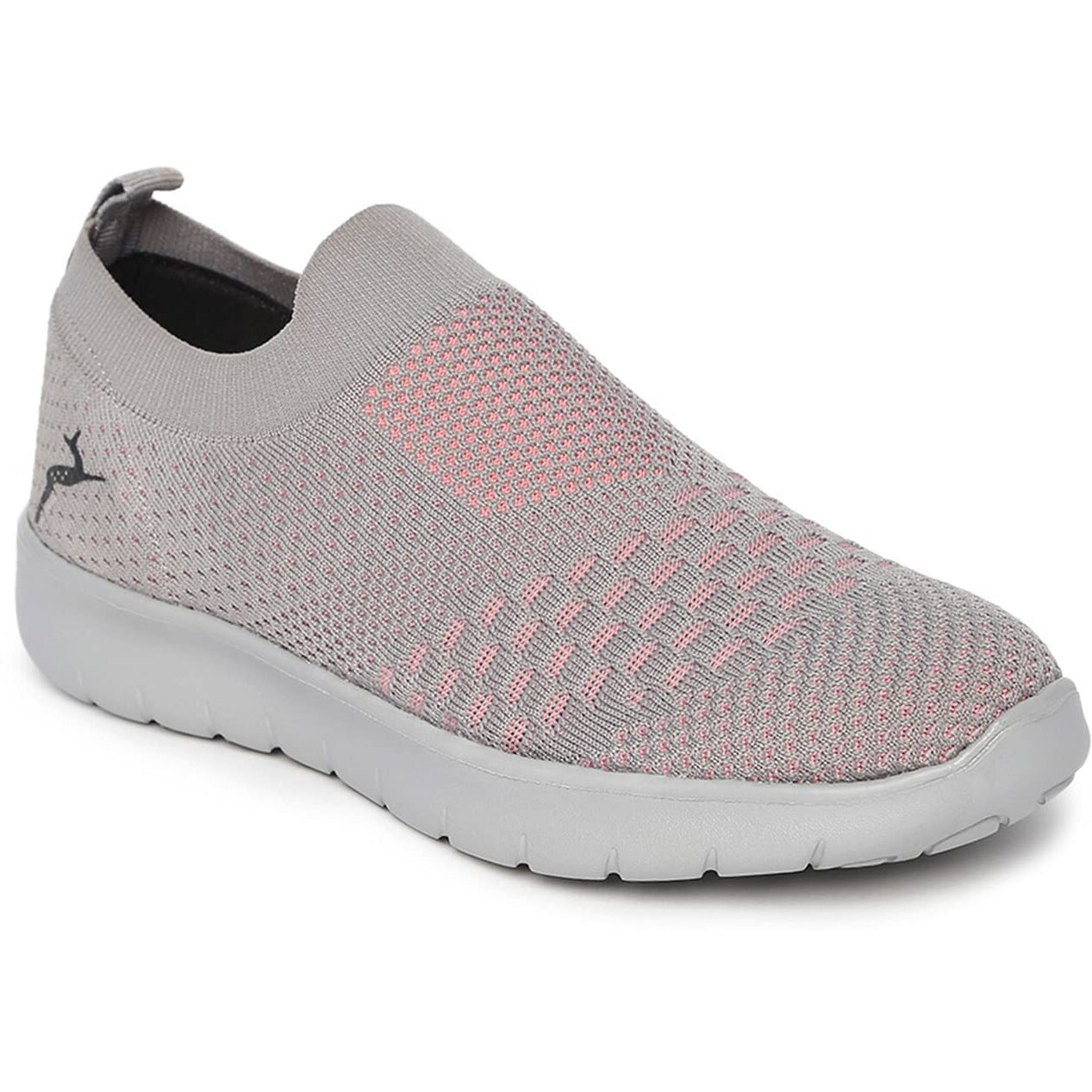 Marc Loire Slip-On Sneakers For Women, Lightweight & Comfortable Walking Sports Shoes Without Laces Grey - 5 Uk