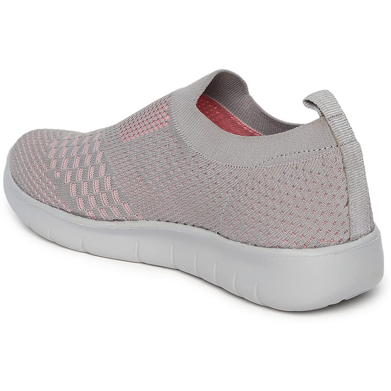 Marc Loire Slip-On Sneakers For Women, Lightweight & Comfortable Walking Sports Shoes Without Laces Grey - 5 Uk