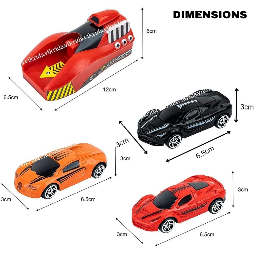 Sky Tech Big Size Rapid Launcher Set With Metal Stunt Car Master Racer Sports Die Cast Cars High Speed Launcher Toys Birthday Gift For Boys Girls 3 Stoppers 7 And