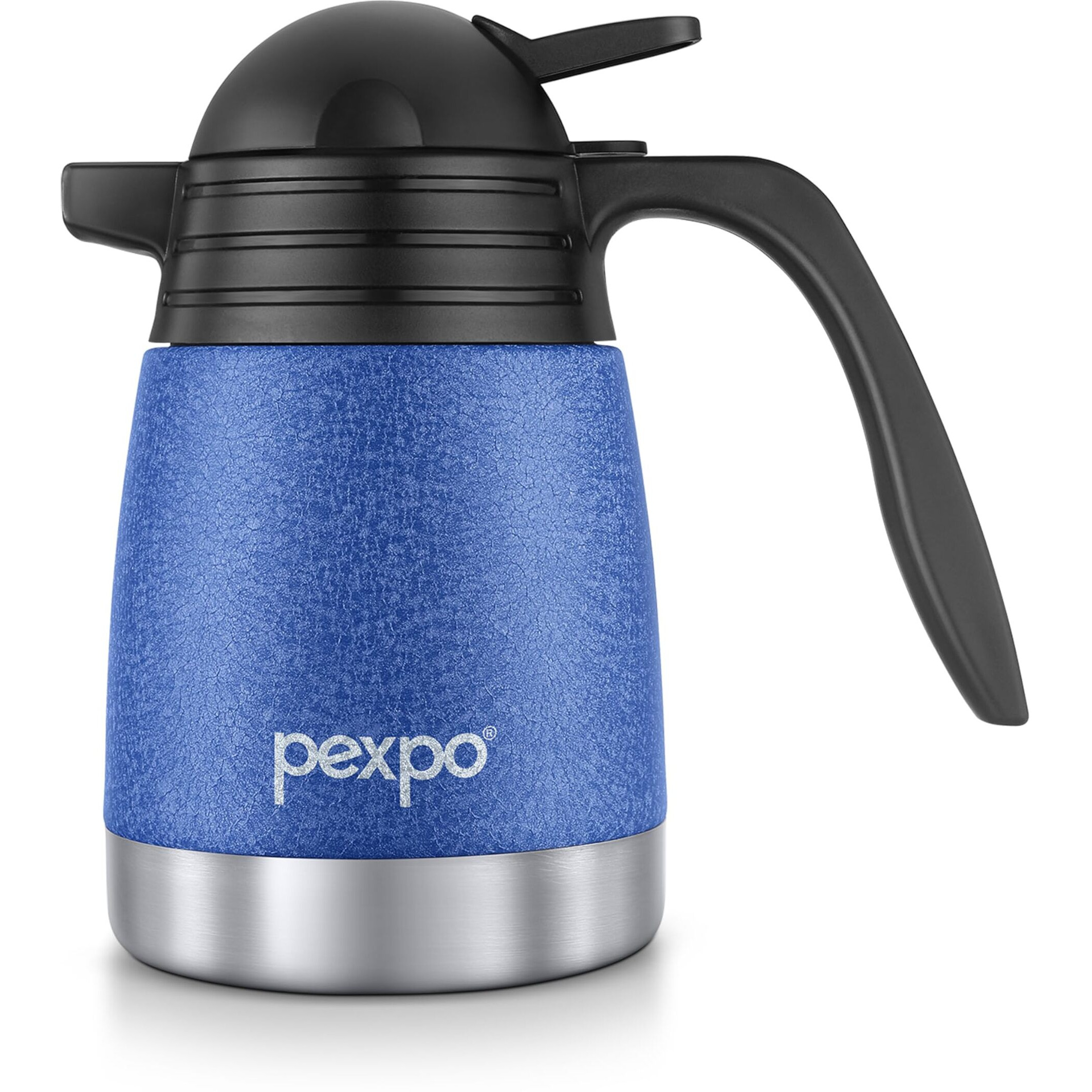 Pexpo Cosmo Stainless Steel Thermal Carafe |600Ml,Blue | Double Walled Vacuum Insualted With Lid - Coffee/Tea Carafe Heat & Cold Retention