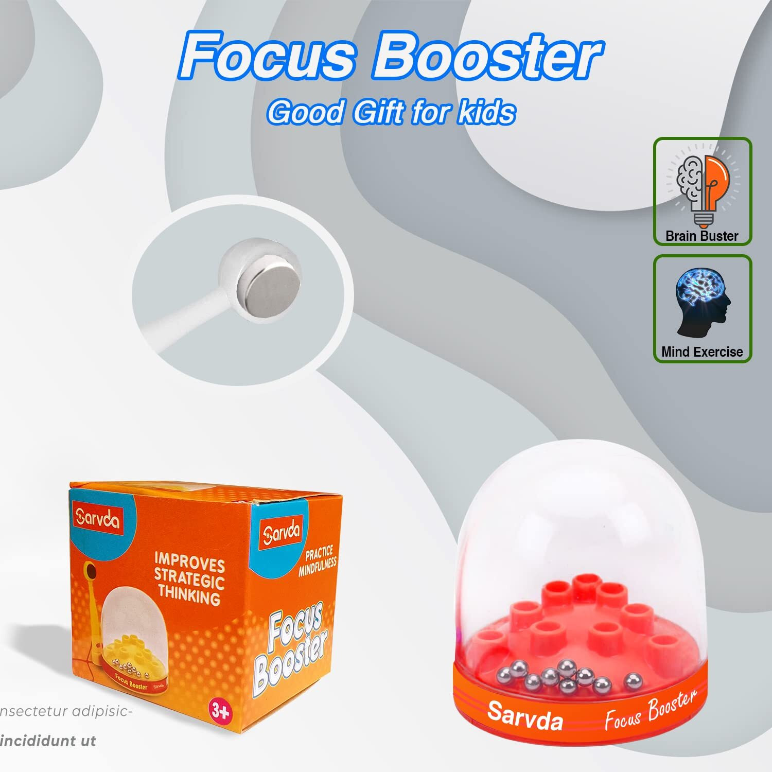 Sarvda Birthday Return Gifts | (Set Of 20, Focus Booster) | Game Collection | Toys For Kids | Educational Science Party Toy | For Boys & Girls Age 3 4 5 6 7 8 9 10 Years, Multicolor