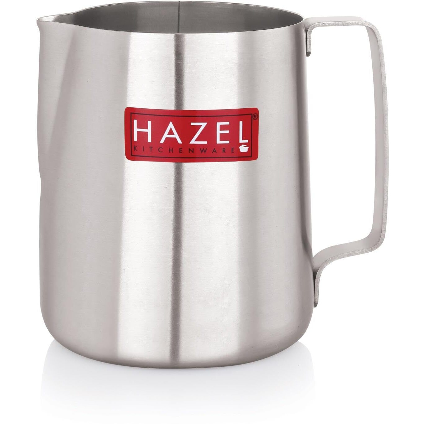 Hazel Stainless Steel Tea Coffee Milk Frothing Pitcher Serving Pot With Handle Spill Proof Pouring, 800 Ml