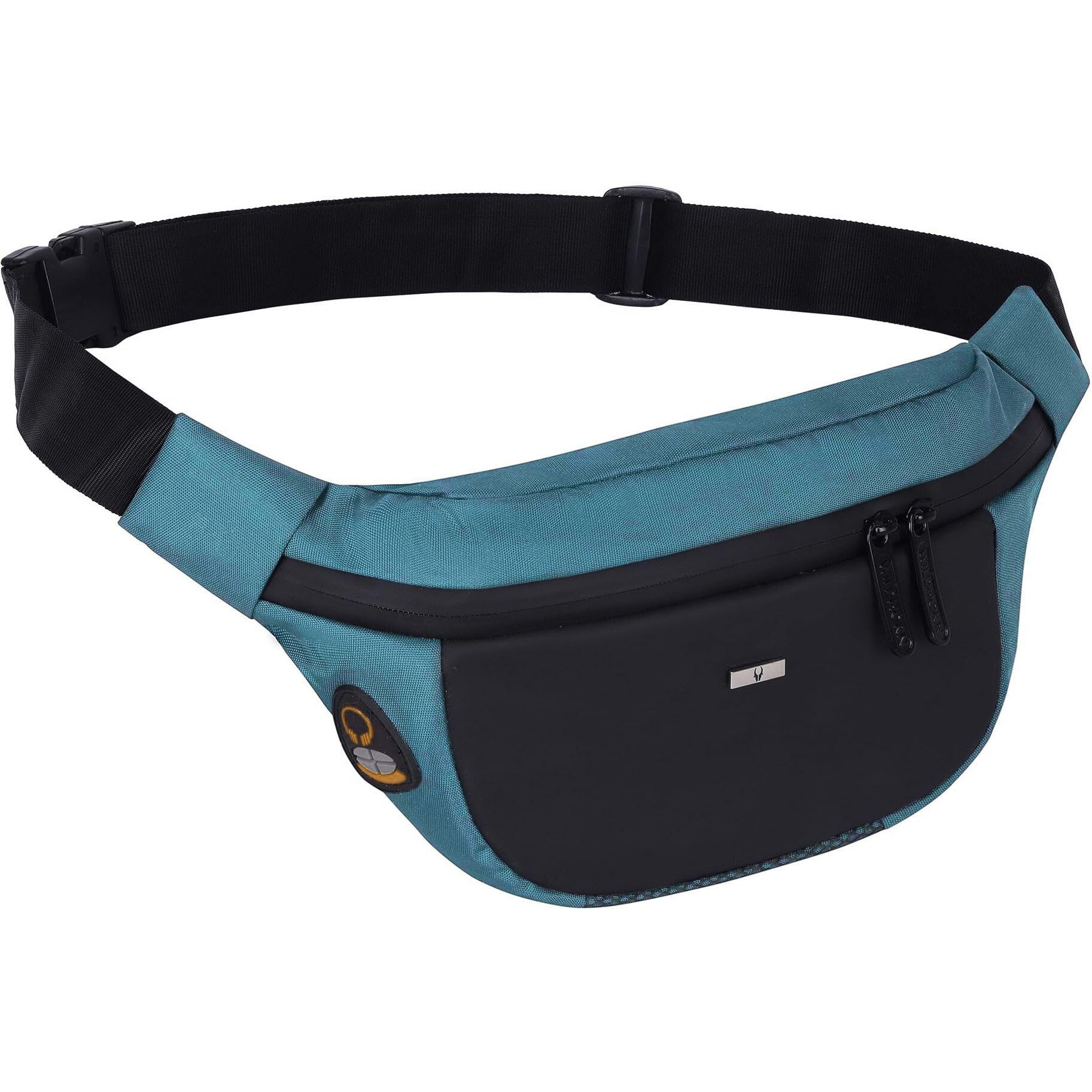 Wildhorn 2.4L Waist Bag For Men Women I Headphone Hole I Ultra Strong Stitching, Sturdy Zippers, Waterproof, Fanny Pack For Hiking Travel Camping Running Sports With Adjustable Strap (Sky Blue)