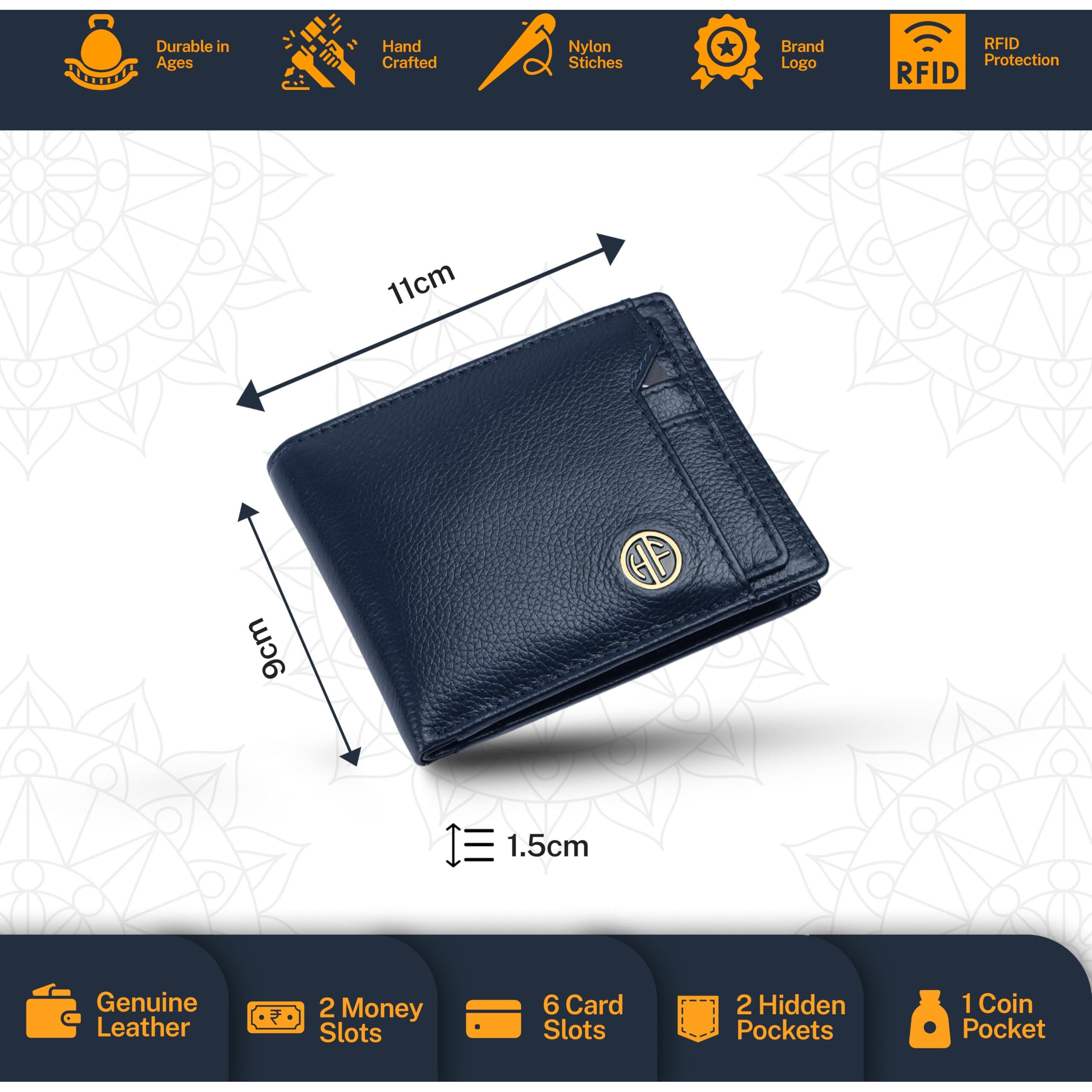 Hammonds Flycatcher Leather Wallet Combo Gift Set - Valentine Gift For Boyfriend And Girlfriend - Men's And Women's Wallets With Multiple Card Slots - Couple Gifts For Anniversary