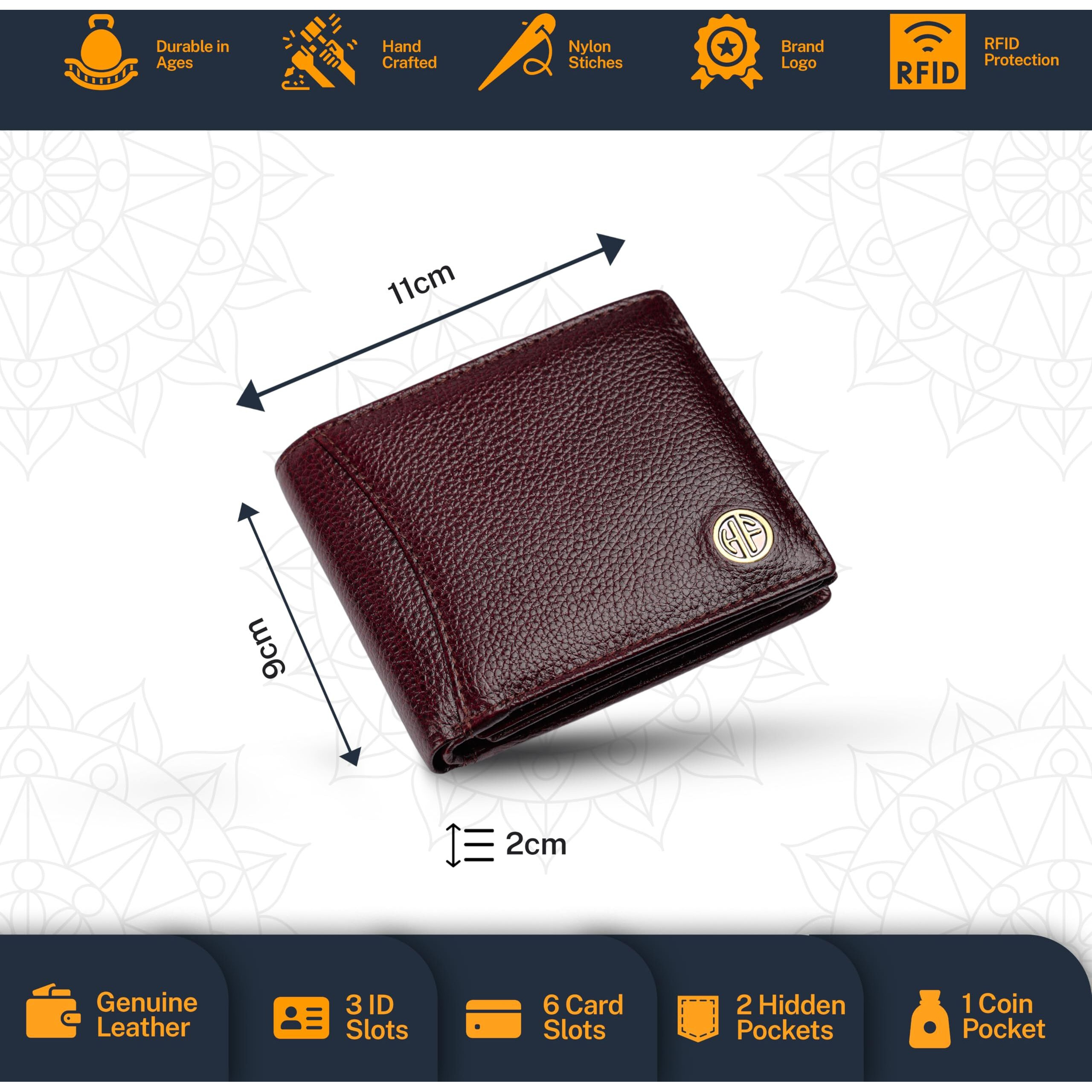 Hammonds Flycatcher Leather Wallet Combo Gift Set - Valentine Gift For Boyfriend And Girlfriend - Men's And Women's Wallets With Multiple Card Slots - Couple Gifts For Anniversary