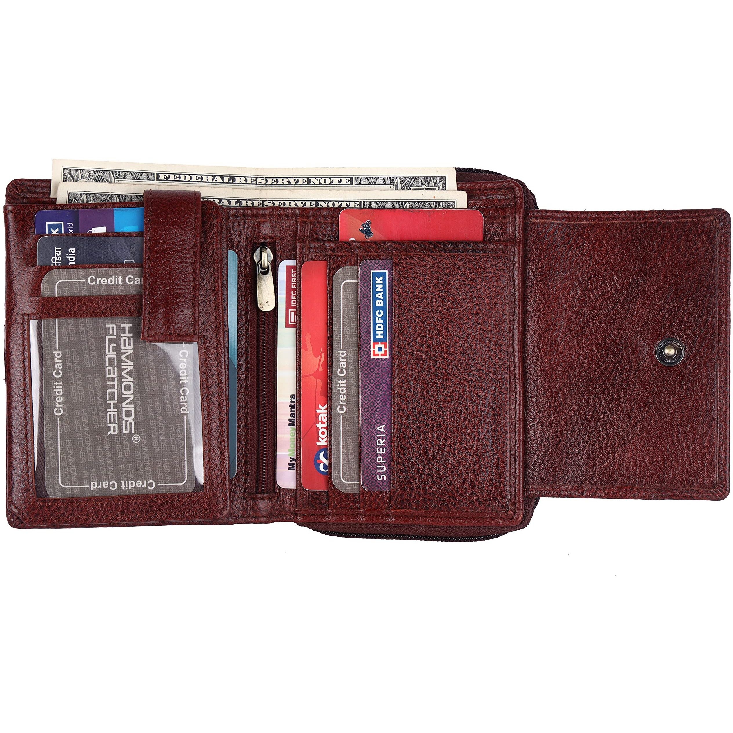 Hammonds Flycatcher Leather Wallet Combo Gift Set - Valentine Gift For Boyfriend And Girlfriend - Men's And Women's Wallets With Multiple Card Slots - Couple Gifts For Anniversary