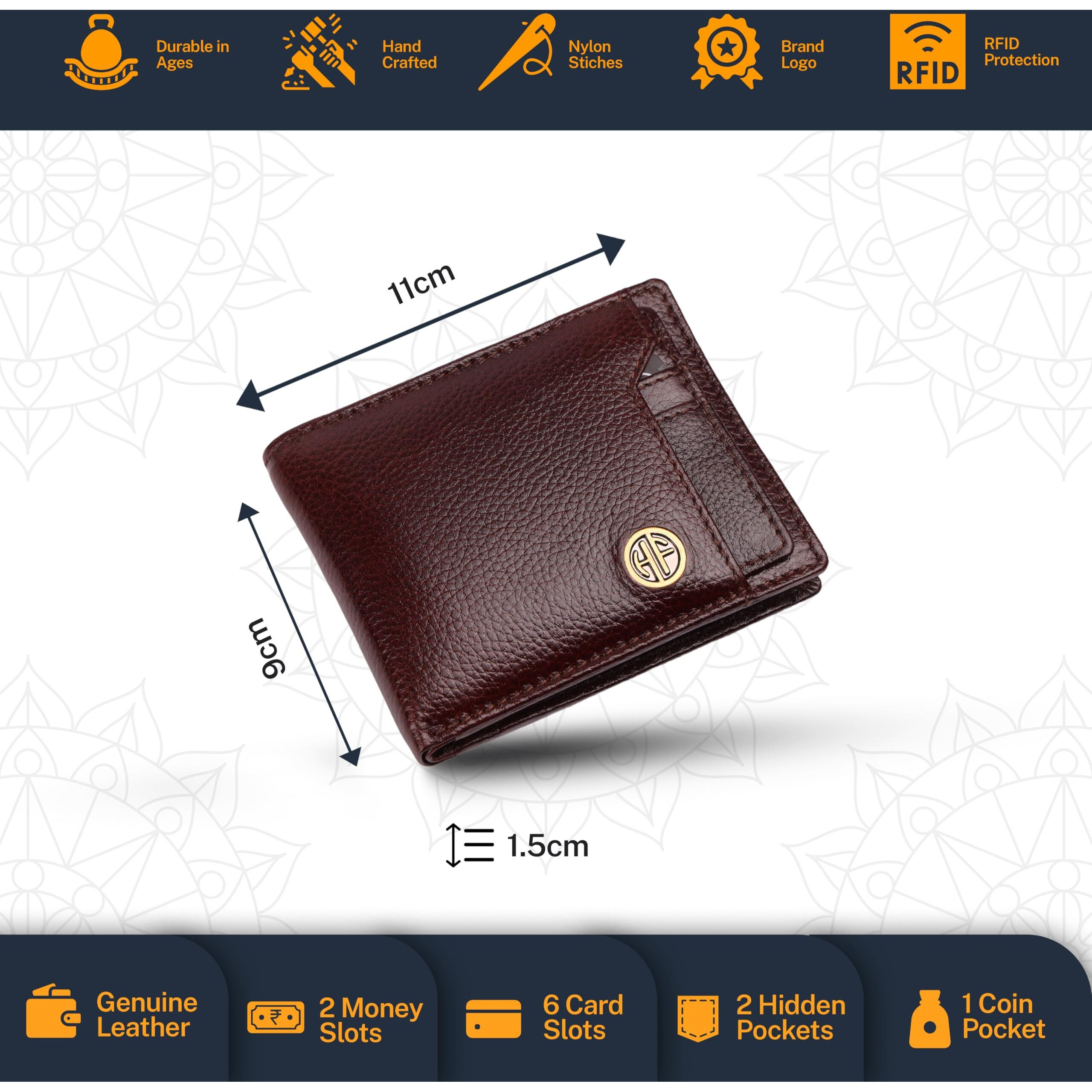 Hammonds Flycatcher Leather Wallet Combo Gift Set - Valentine Gift For Boyfriend And Girlfriend - Men's And Women's Wallets With Multiple Card Slots - Couple Gifts For Anniversary