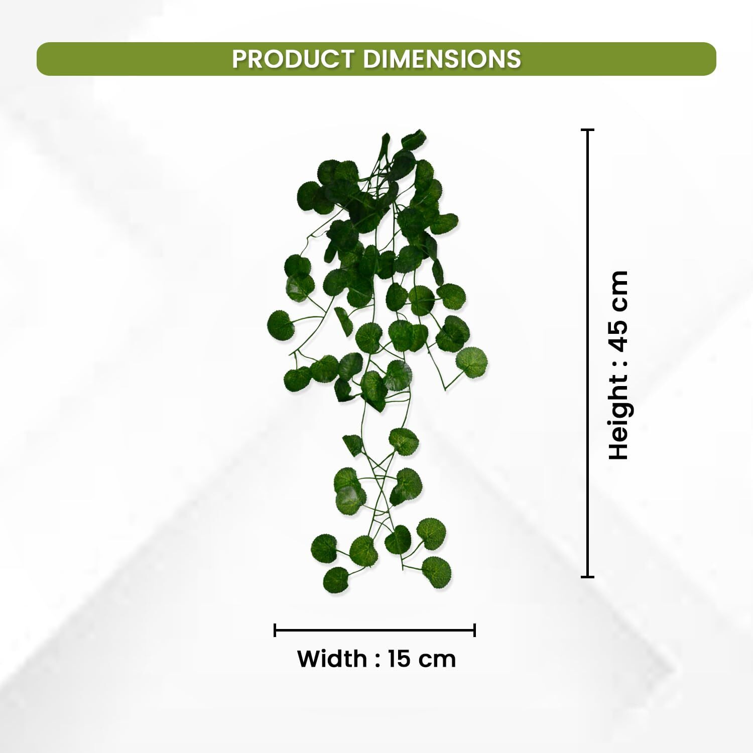 Decorebugs Artificial Plants Leaves Hanging Ivy Garlands Plant Greenery Vine Creeper Home Decor Door Wall Balcony Decoration Party Festival Craft (Pack Of 12)