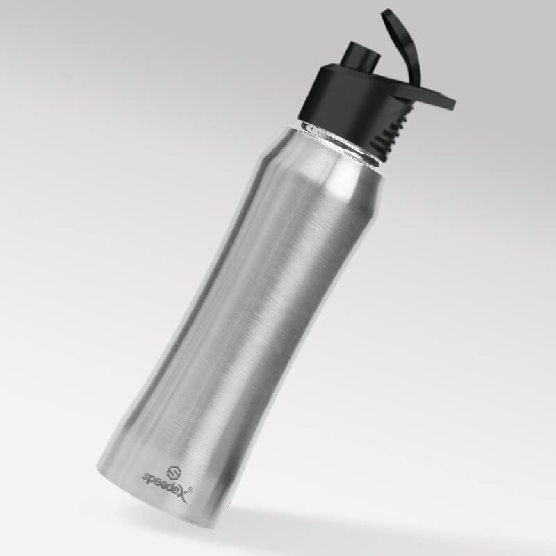 Speedex Stainless Steel Water Bottle 1 Litre, Leakproof Sipper Cap 1 Ltr, Matt, Bottles 1+ Litre For School, Gym, Office, Boys, Girls, Men, Women, Kids, Fridge 1Ltr - 1000 Ml - Set Of 3