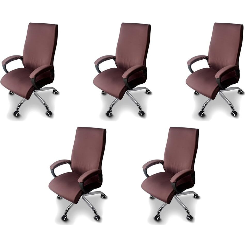 The Furnishing Tree Spandex Boss Chair Cover With Handle Cover Coffee Set Of 5