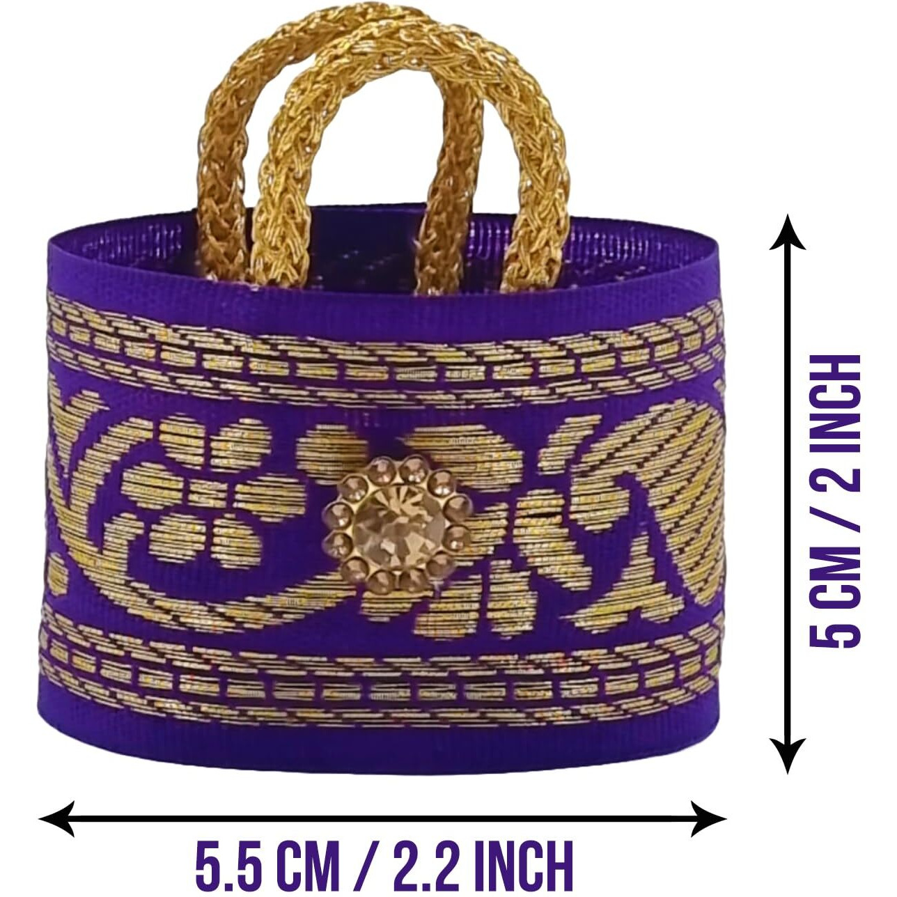 Soul Artisan Thamboolam Kumkum And Haldi/Pasupu/Manjal Powder Return Gift Set (Pack Of 50) Traditional Handmade Small Bag - Tamboolam For Religious Ceremony Pooja And Function | Pack Of 50
