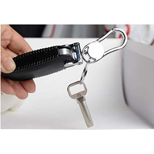 Jvcv Soft Handmade Leather Car Key Cover Compatible With Maruti Suzuki Baleno Ciaz Vitara Brezza S Cross Swift Ignis And Toyota Urban Cruiser Smart Key With Keychain (Black)