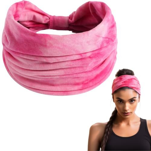 Xfyt Pack Of 3 Gorgeous Super Soft Hair Bands | Comfy Stylish Chic Fashionable High Absorbtion Wide Headband For Women Girls Yoga Sports Gym Workouts Exercise Tennis (Bold, Pack Of 3)