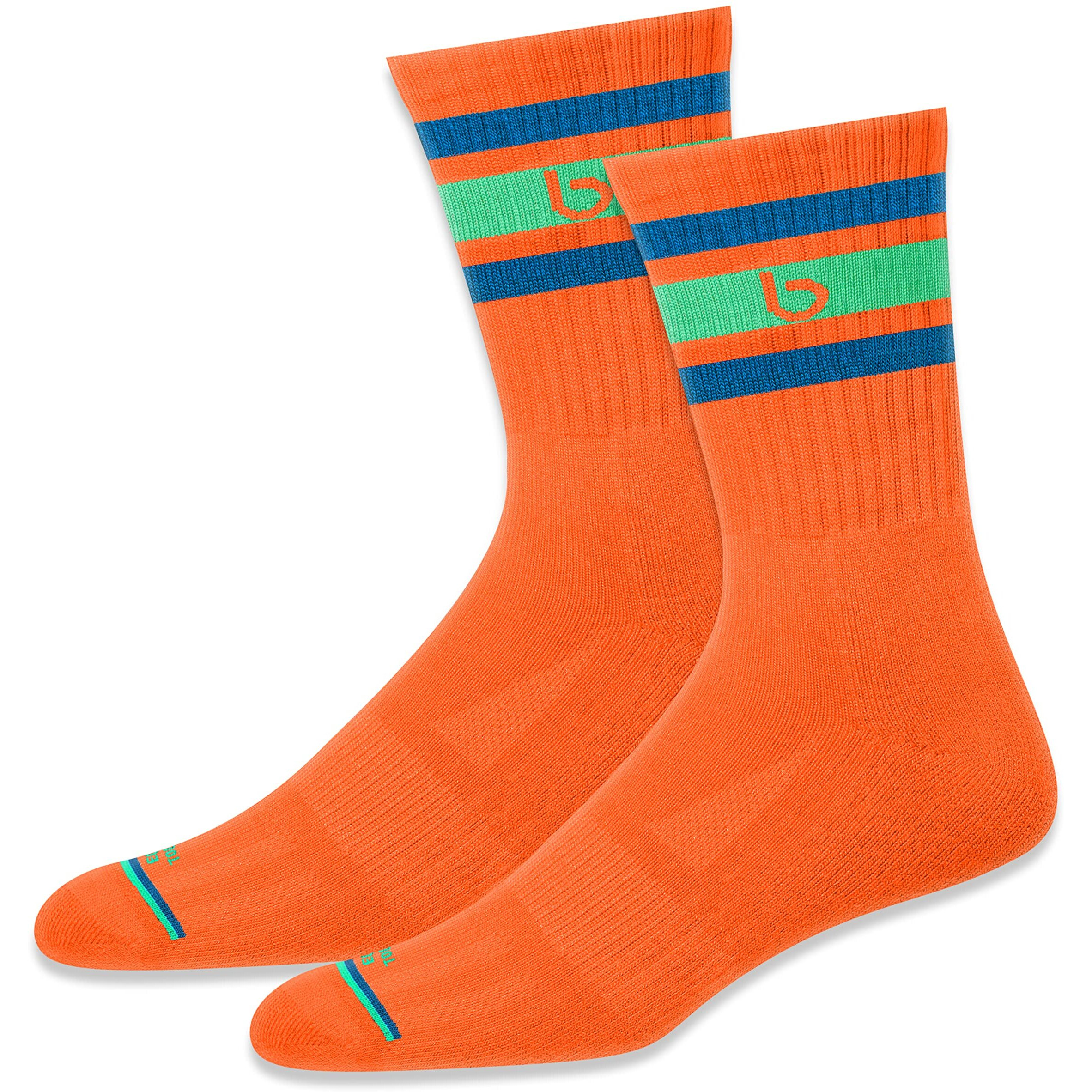 Bambos Men's Bamboo Sports Crew Socks For Running & Gym, Pack Of 3, (Size Uk 7-11, Multicoloured)