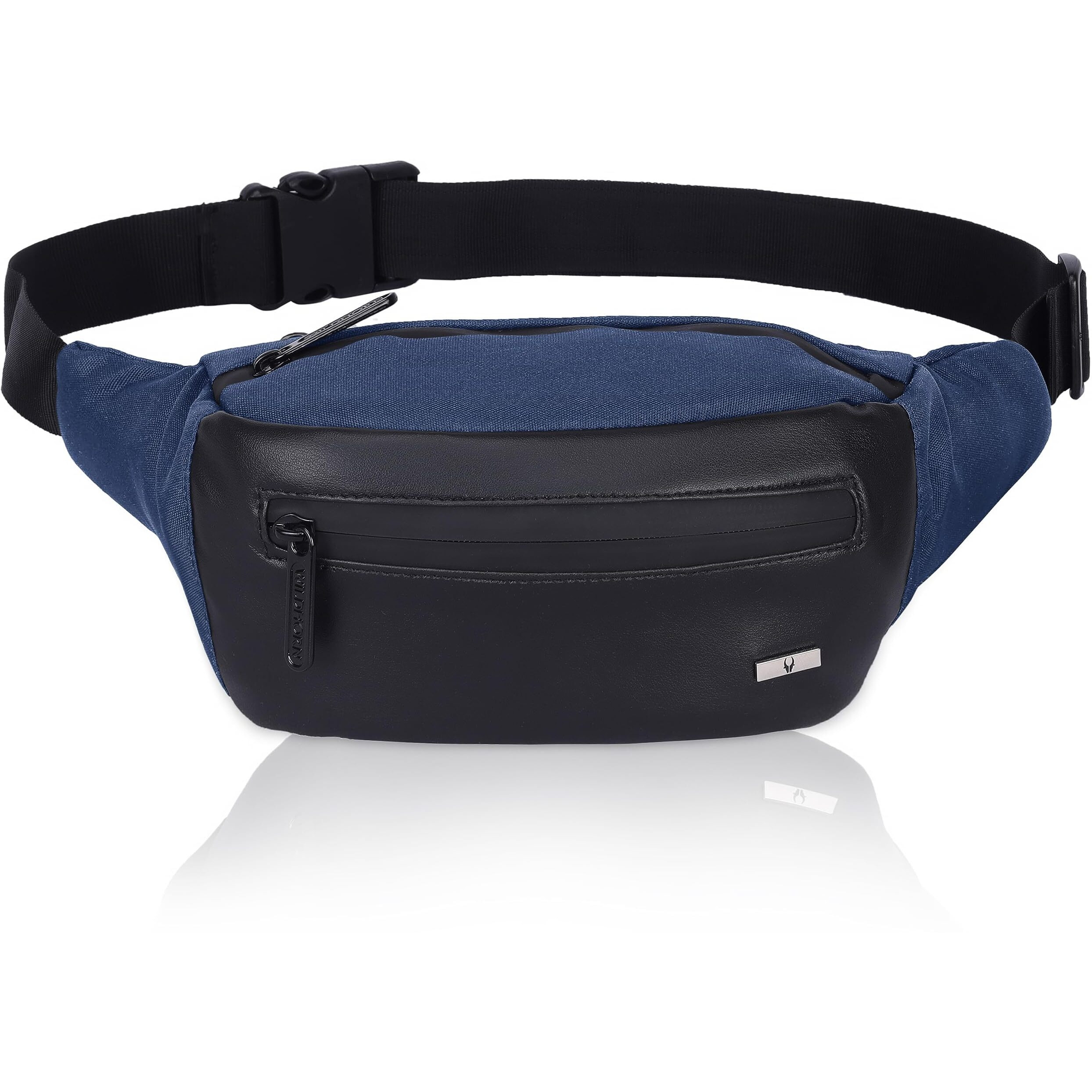 Wildhorn 2.4L Waist Bag For Men Women I Ultra Strong Stitching, Sturdy Zippers, Waterproof, Fanny Pack For Hiking Travel Camping Running Sports With Adjustable Strap (Blue)