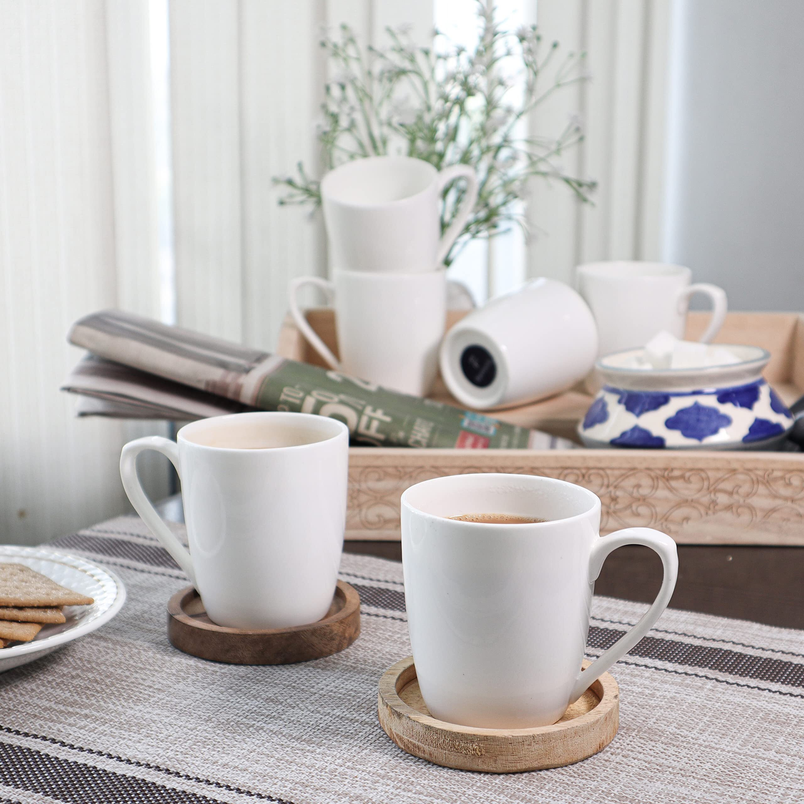 Femora Desh Ki Mitti Ceramic Coffee & Tea Cup Set Of 6, 160 Ml, White