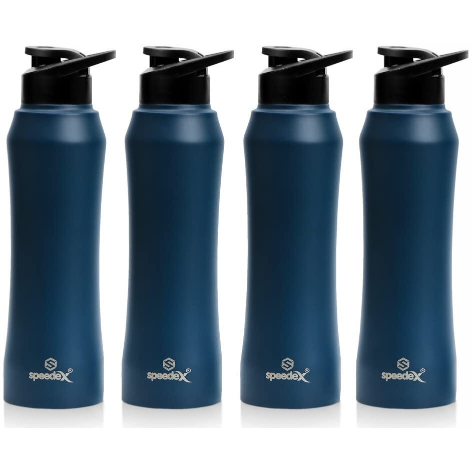 Speedex Stainless Steel Water Bottle 1 Litre, Leakproof Sipper Cap 1 Ltr, Dark Gold, Bottles 1+ Litre For School, Gym, Office, Boys, Girls, Men, Women, Kids, Fridge 1Ltr - 1000 Ml - Set Of 4