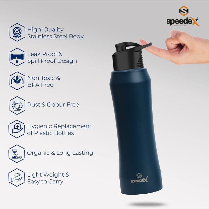 Speedex Stainless Steel Water Bottle 1 Litre, Leakproof Sipper Cap 1 Ltr, Dark Gold, Bottles 1+ Litre For School, Gym, Office, Boys, Girls, Men, Women, Kids, Fridge 1Ltr - 1000 Ml - Set Of 4
