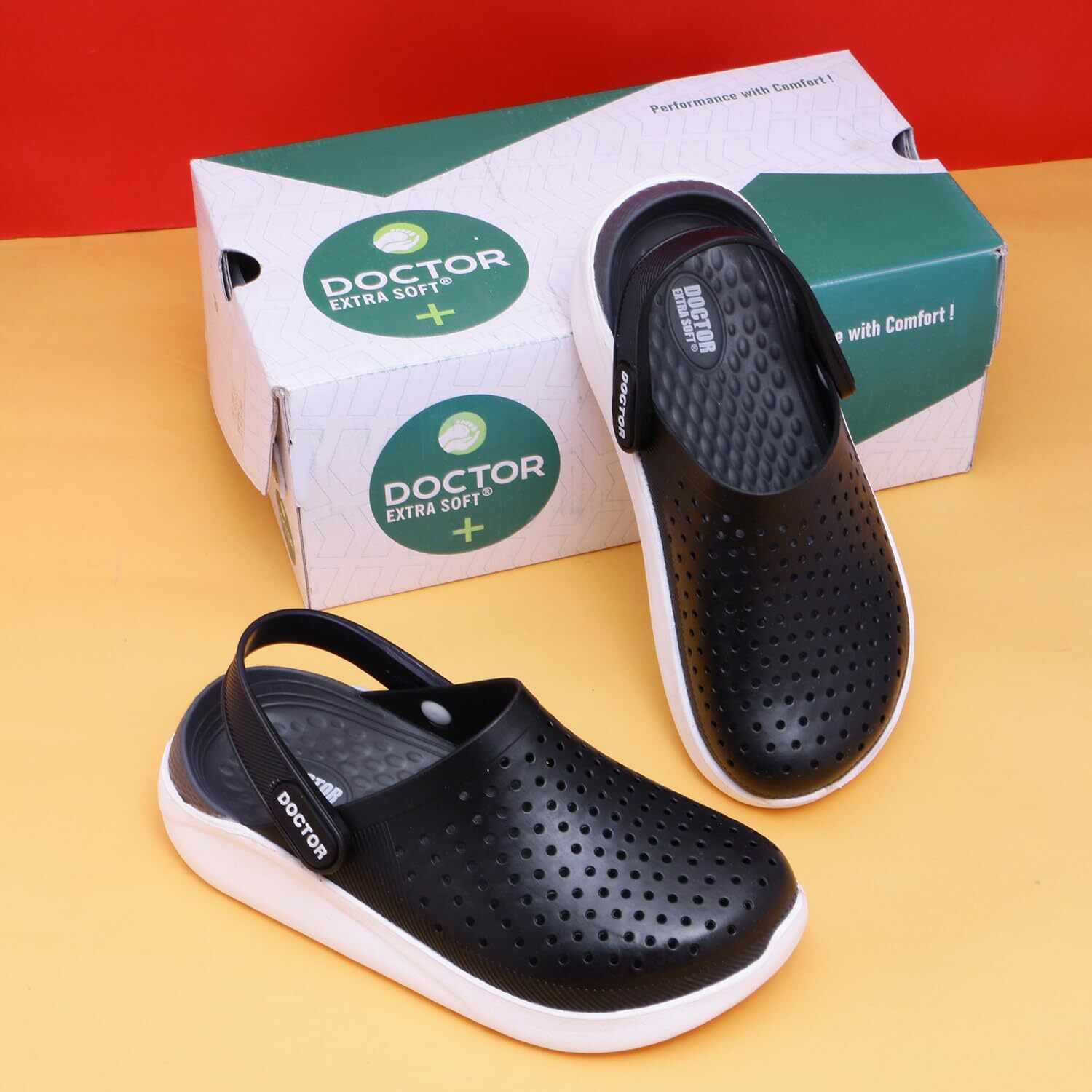Doctor Extra Soft Unisex-Child Kids Classic Ultra Soft Clogs/Sandals With Adjustable Back Strap| Comfortable & Lightweight| Stylish & Anti-Skid| Indoor & Outdoor Casual Sports Mules Boys/Girls D-509
