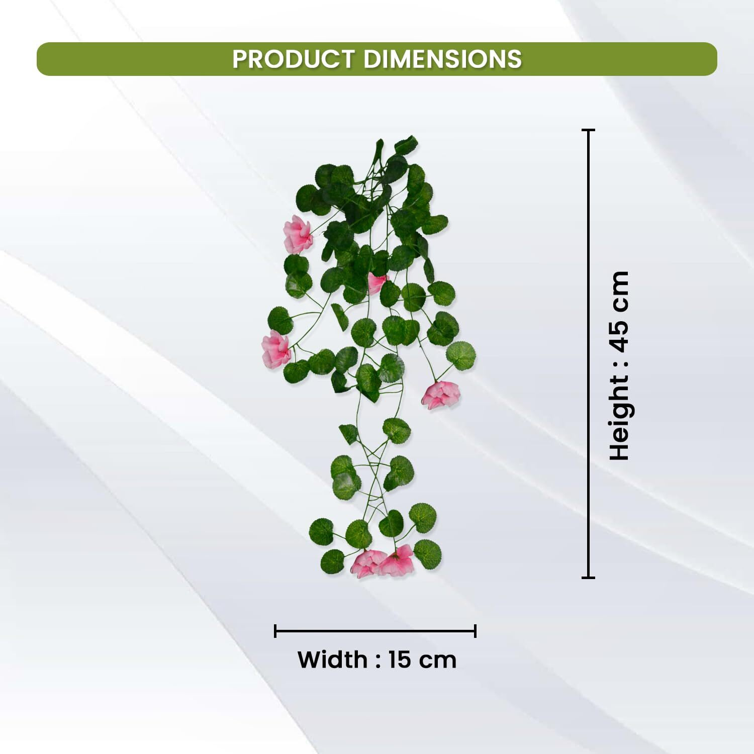 Decorebugs Artificial Flower Plants Leaves Hanging Ivy Garlands Plant Greenery Vine Creeper Home Decor Door Wall Balcony Decoration Party Festival Craft (Pack Of 6)
