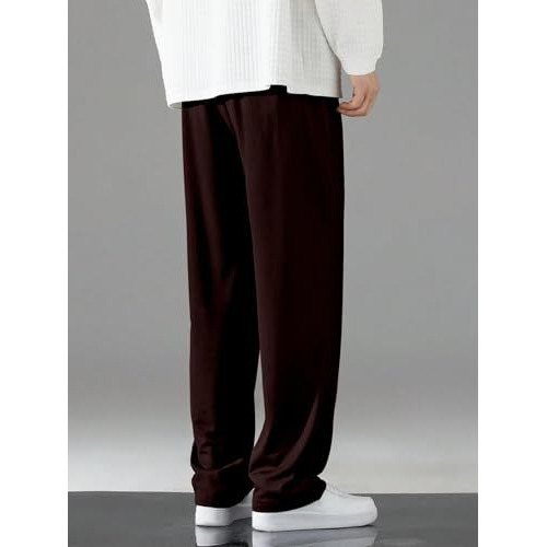 Greciilooks Regular Trouser Loose Fit | Sports For Men Stylish Track Pant | Track Pants | Plain Track Pant (In, Alpha, M, Regular, Dark Brown)