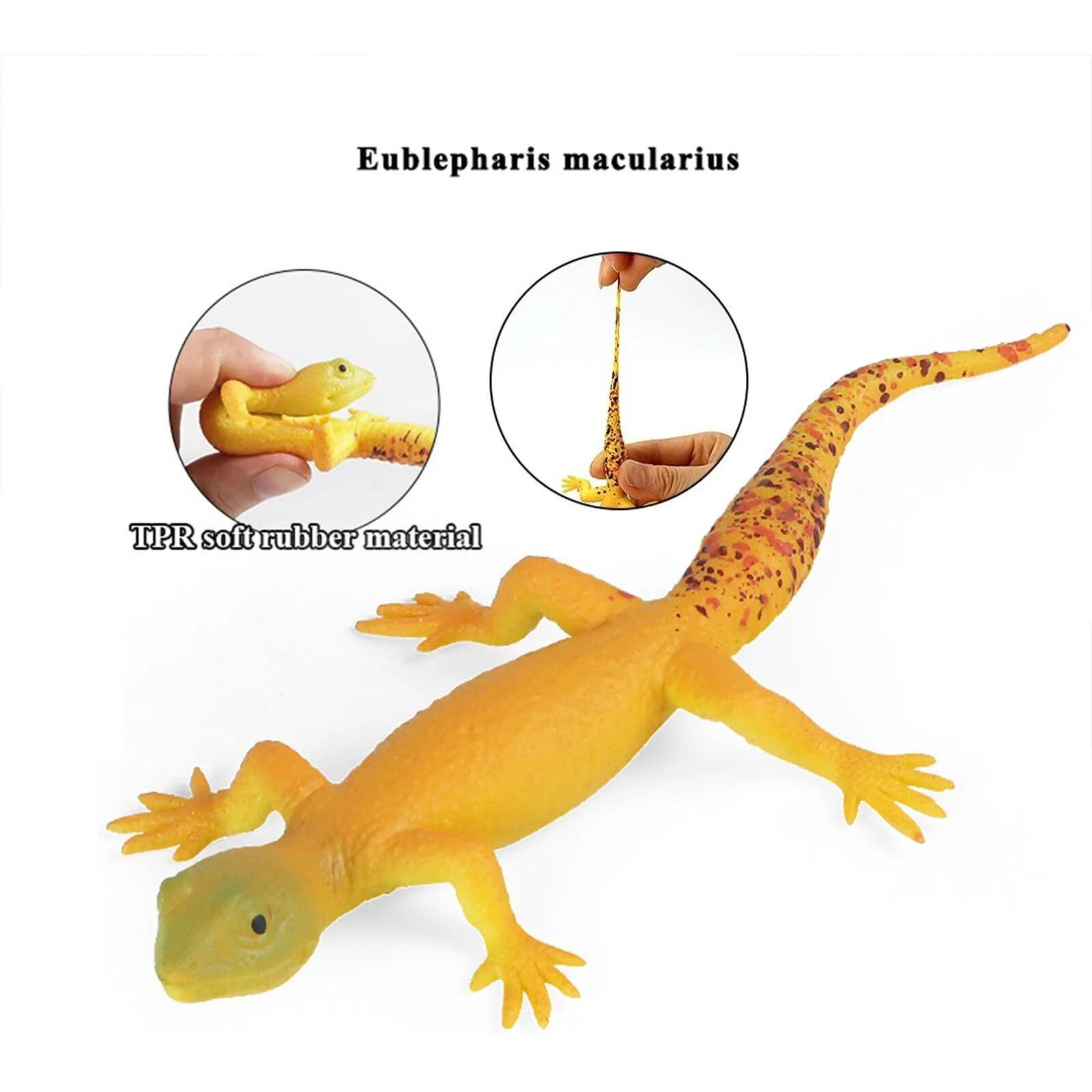 Super Toy Reptile Toy For Kids Realistic Gecko Lizard Figurine Rubber Animal Cold Blooded Lifelike Soft Prank Toys Educational Gift Boys Girls