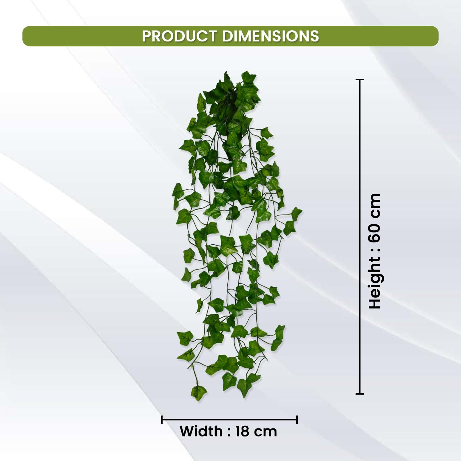 Decorebugs Artificial Plants Leaves Hanging Ivy Garlands Plant Greenery Vine Creeper Home Decor Door Wall Balcony Decoration Party Festival Craft (Pack Of 6)