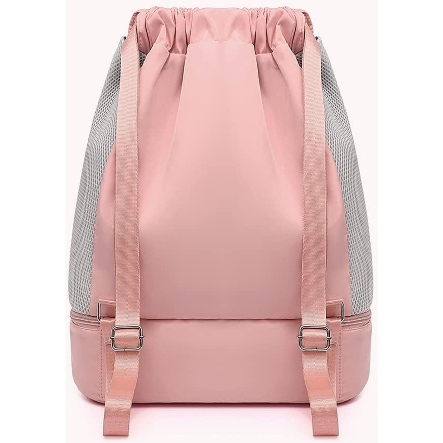 Handcuffs Drawstring Backpack Casual Sports Bag For Men & Women Swimming Pool Hiking Beach Gym Backpacks Bag (Peach)