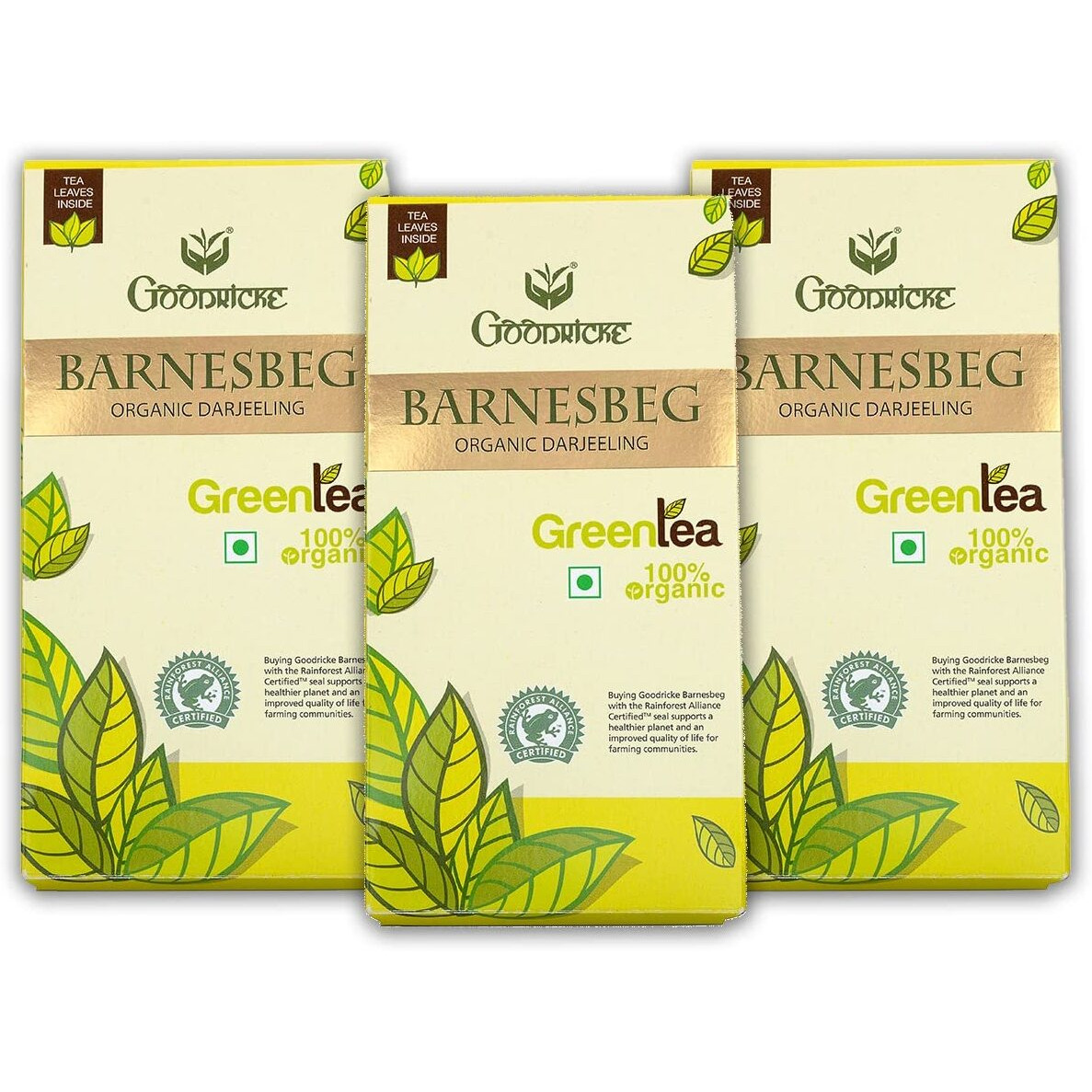 Goodricke Barnesbeg Organic Darjeeling Green Tea - 100 Gm, (Pack Of 3) | 100% Pure & Natural | Premium Loose Leaves | Rich Taste & Aroma