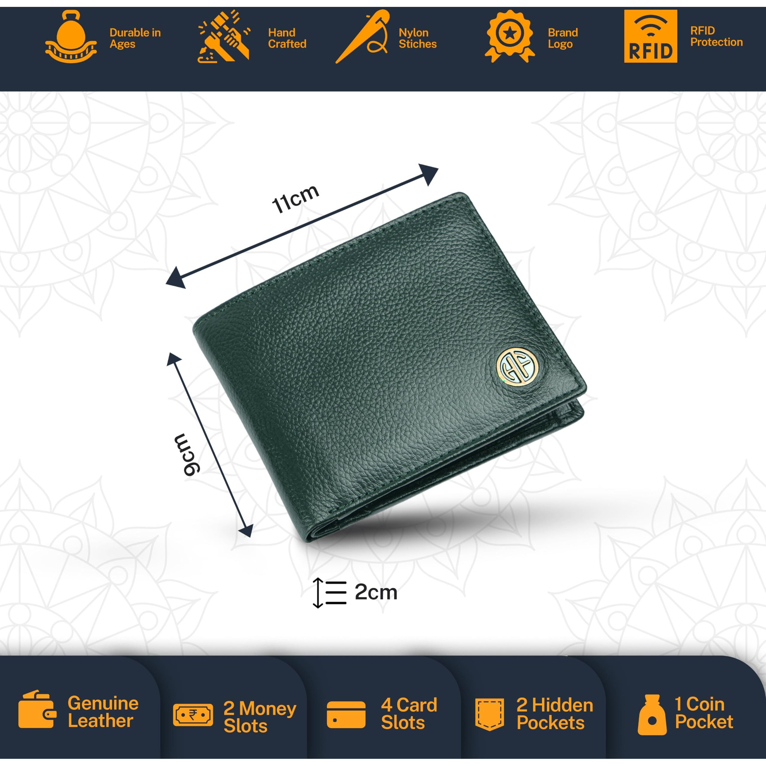Hammonds Flycatcher Leather Wallet Combo Gift Set - Valentine Gift For Boyfriend And Girlfriend - Men's And Women's Wallets With Multiple Card Slots - Couple Gifts For Anniversary