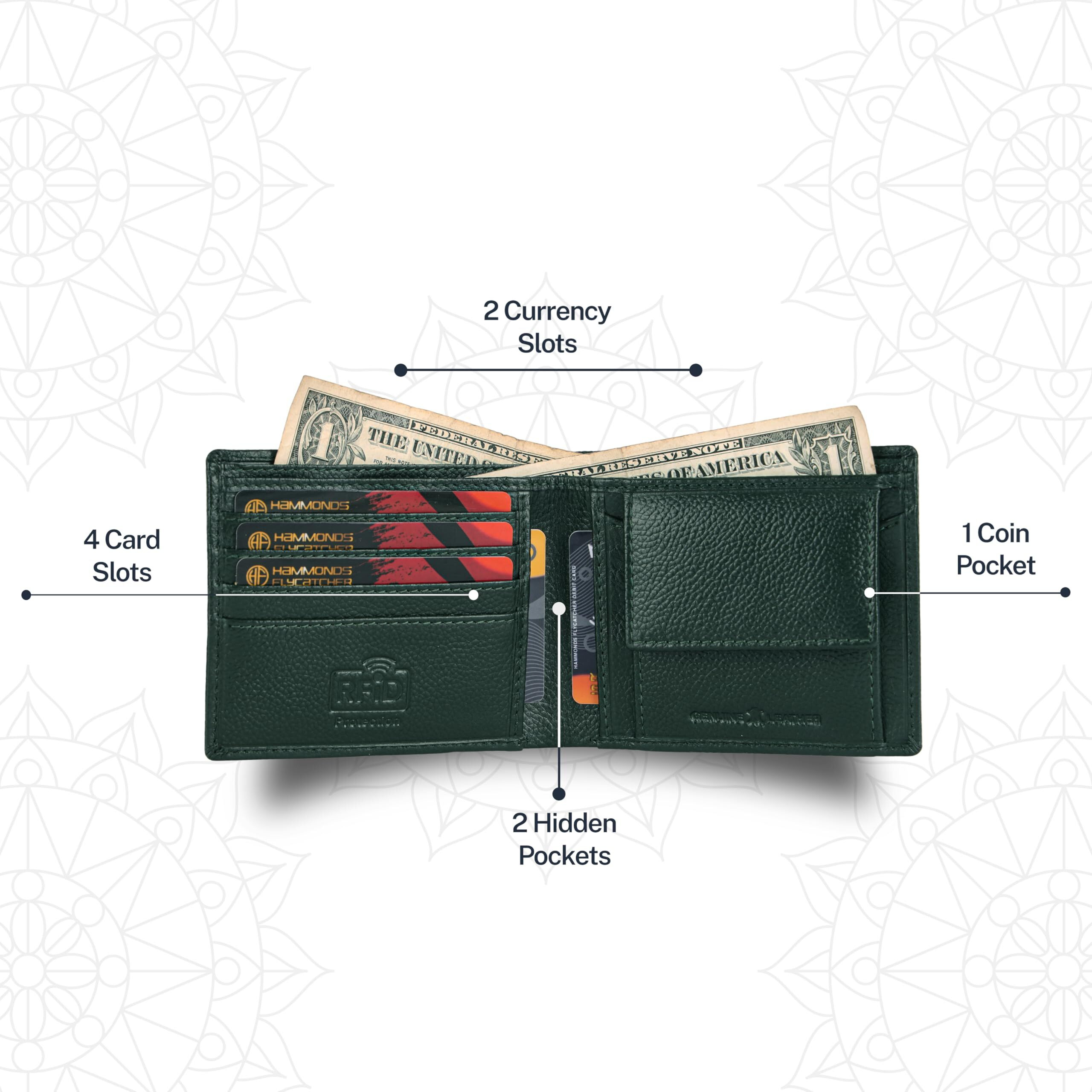 Hammonds Flycatcher Leather Wallet Combo Gift Set - Valentine Gift For Boyfriend And Girlfriend - Men's And Women's Wallets With Multiple Card Slots - Couple Gifts For Anniversary