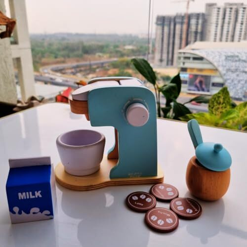 Nesta Toys - Wooden Coffee Maker Toy | Kitchen Cooking Toy | Pretend Play (3+ Years)