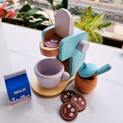 Nesta Toys - Wooden Coffee Maker Toy | Kitchen Cooking Toy | Pretend Play (3+ Years)