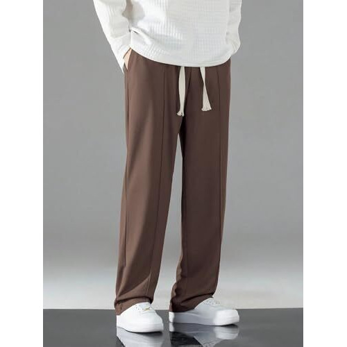Greciilooks Regular Trouser Loose Fit | Sports For Men Stylish Track Pant | Track Pants | Plain Track Pant (In, Alpha, Xl, Regular, Brown)