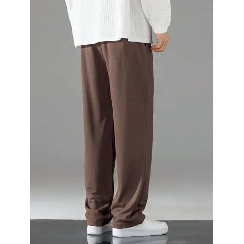 Greciilooks Regular Trouser Loose Fit | Sports For Men Stylish Track Pant | Track Pants | Plain Track Pant (In, Alpha, L, Regular, Brown)