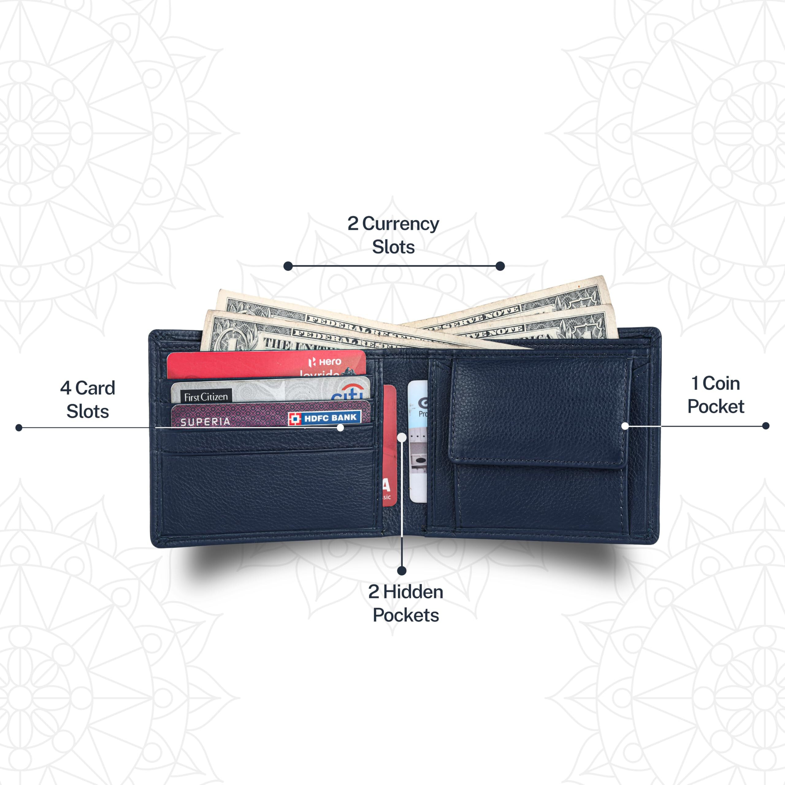 Hammonds Flycatcher Leather Wallet Combo Gift Set - Valentine Gift For Boyfriend And Girlfriend - Men's And Women's Wallets With Multiple Card Slots - Couple Gifts For Anniversary