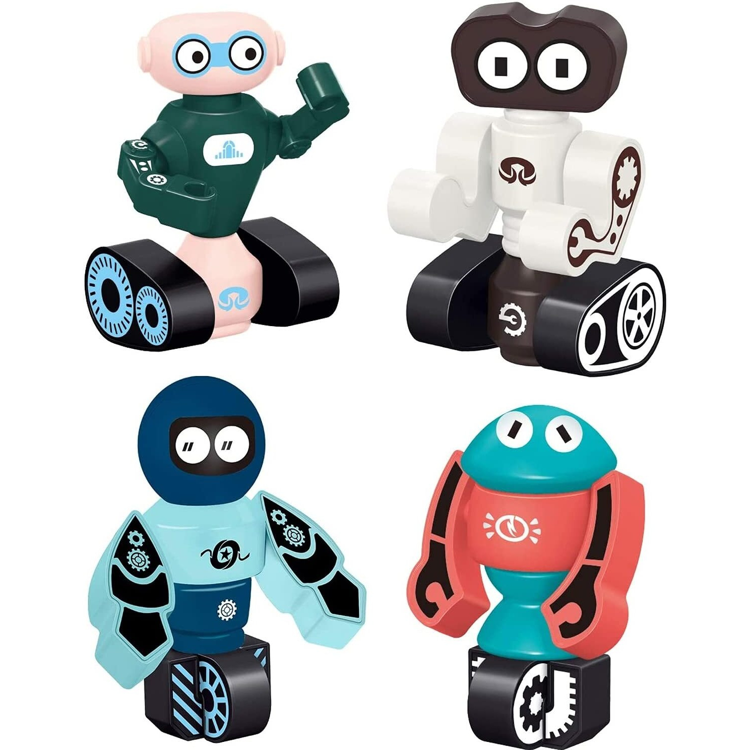 Funblast Magnetic Robots Toy - Diy Robot Building Stem Educational Toys For 3+ Years Kids/Boys (Multicolor)